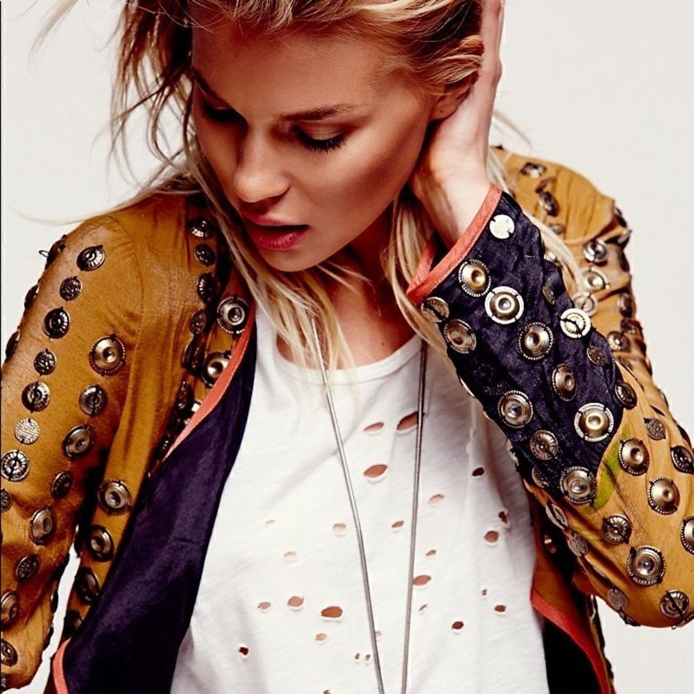 Free People Crossed Coin Jacket - Picture 3 of 9